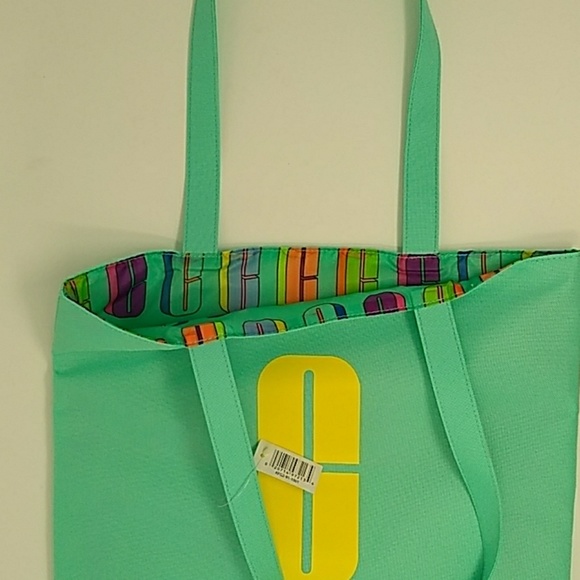 Clinique Handbags - Clinique green color logo tote bag NEW